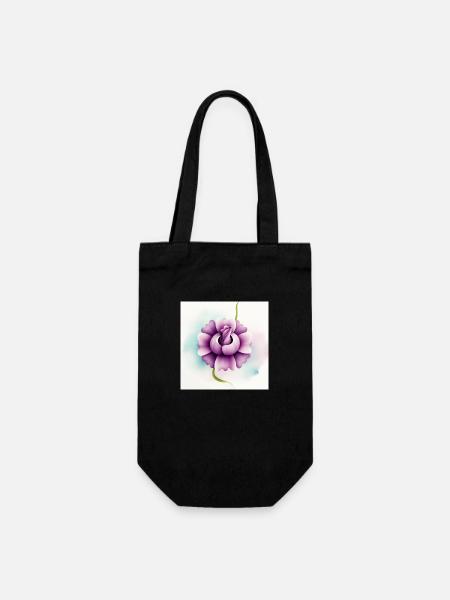 Fleur - Sac à bouteille - noir