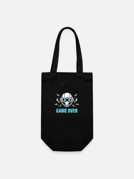 casque futuriste - "game over" - Sac à bouteille - noir