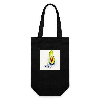 Avocado - Geschenkbeutel für Flaschen - Schwarz - Vorne