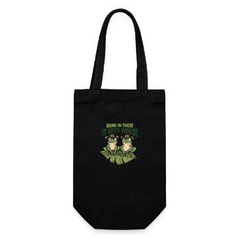 Accrochez-vous, ça s’aggrave Cartoon Frog Design - Sac à bouteille - noir - Devant