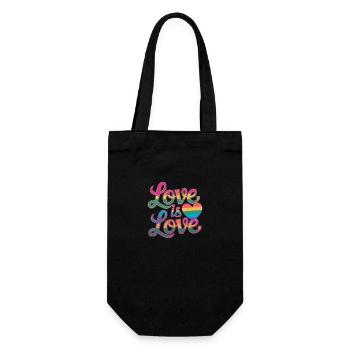 Love Is Love LGBTQ Gay Pride Month LGBT CSD Queer - Geschenkbeutel für Flaschen - Schwarz - Vorne