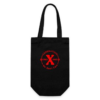 Generation X Stay Strong Positives Zitat Niedliche 80er Jahre - Geschenkbeutel für Flaschen - Schwarz - Vorne