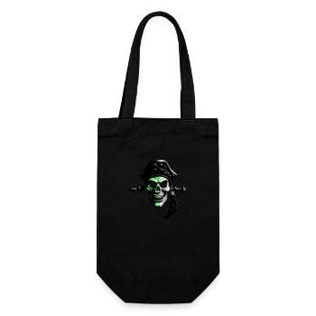 Pirat Comicart Green - Geschenkbeutel für Flaschen - Schwarz - Vorne
