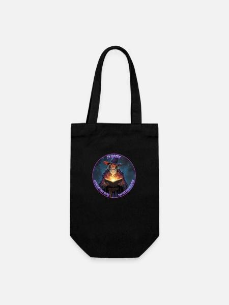 Le sorcier lit un livre - Sac à bouteille - noir