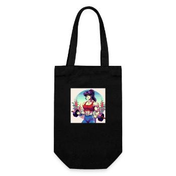 RetroFit – Die 90er Power-Women - Geschenkbeutel für Flaschen - Schwarz - Vorne
