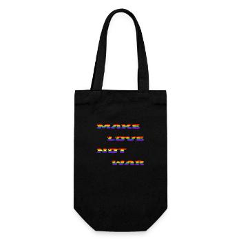 Faites l’amour, pas la guerre – Édition🌈 Fierté LGBTQ+ - Sac à bouteille - noir - Devant