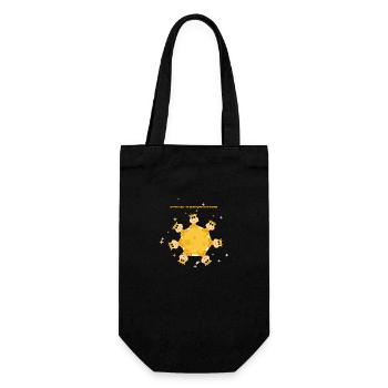 Stand Tall, Stay Unique – Cute Giraffe Motivationa - Gift Bag for Bottles - black - Front