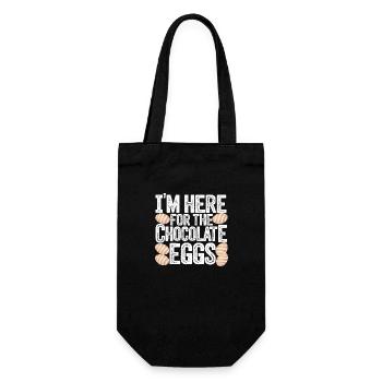 I'm Here For The Chocolate Eggs Lustig Ostern Eier - Gift Bag for Bottles - black - Front
