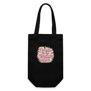 I'm Here For The Chocolate Eggs Lustig Ostern Eier - Gift Bag for Bottles - black - Front
