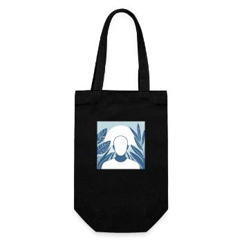 Minimalistische Illustration - Geschenkbeutel für Flaschen - Schwarz - Vorne