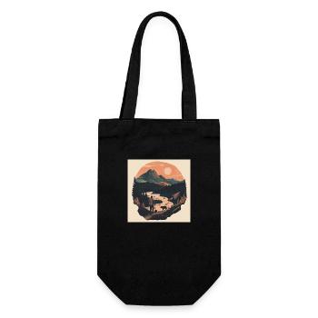 Landscape - Geschenkbeutel für Flaschen - Schwarz - Vorne