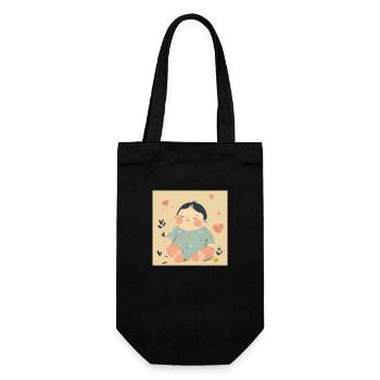 Happy Birthday baby - Geschenkbeutel für Flaschen - Schwarz - Vorne