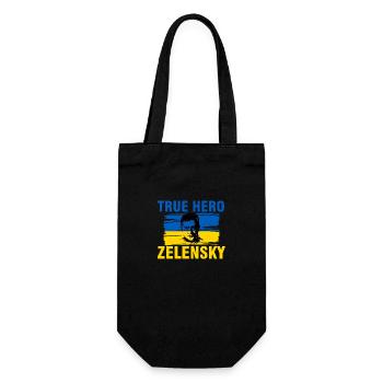 Ukraine - The real hero Zelensky against  - Gift Bag for Bottles - black - Front
