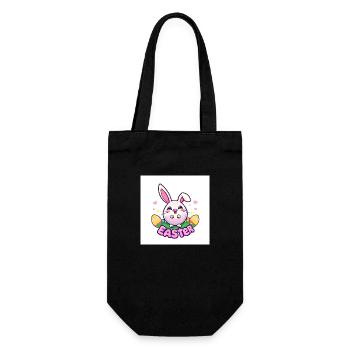 Bunte Ostern - Geschenkbeutel für Flaschen - Schwarz - Vorne