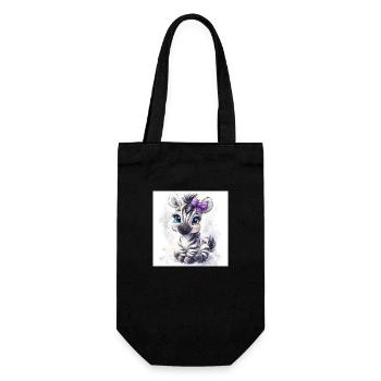Cute Zebra for Girls - Gift Bag for Bottles - black - Front