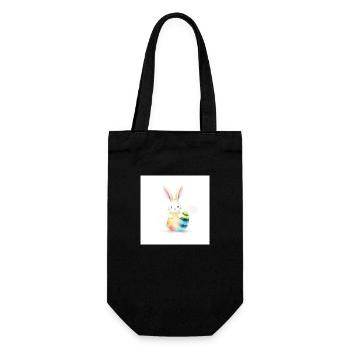 Hasi’s Ostereierwunder - Geschenkbeutel für Flaschen - Schwarz - Vorne