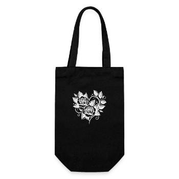 The Beauty Of The Red Rose A Timeless Symbol Love - Gift Bag for Bottles - black - Front
