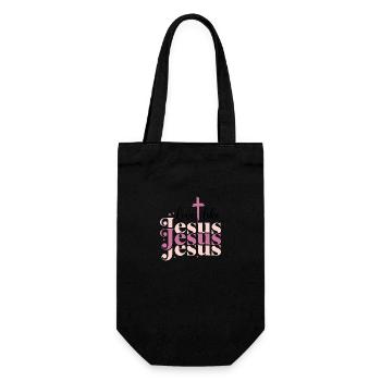 Liebe wie Jesus - Geschenkbeutel für Flaschen - Schwarz - Vorne