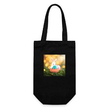 Ein leuchtender Ostertag - Geschenkbeutel für Flaschen - Schwarz - Vorne