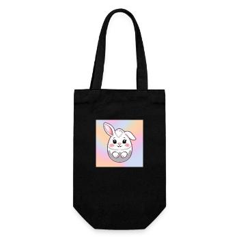 Eierglück mit Hase - Geschenkbeutel für Flaschen - Schwarz - Vorne