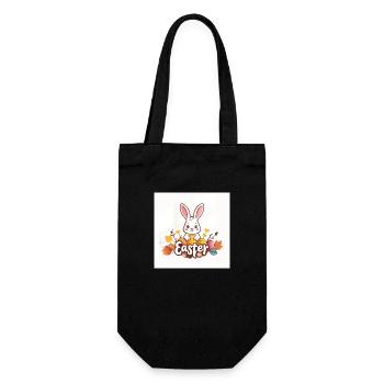 Zauberhafter Osterhase - Geschenkbeutel für Flaschen - Schwarz - Vorne