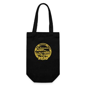 55. Geburtstag - Klassiker Musclecar 04/1970 - Geschenkbeutel für Flaschen - Schwarz - Vorne