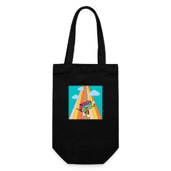 Radiomann - Geschenkbeutel für Flaschen - Schwarz - Vorne