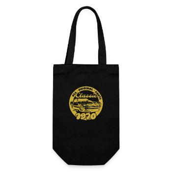 55. Geburtstag - Klassiker Musclecar 05/1970 - Geschenkbeutel für Flaschen - Schwarz - Vorne
