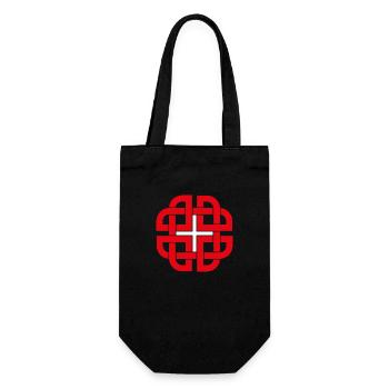 Nœud de bouclier celtique - Sac à bouteille - noir - Devant