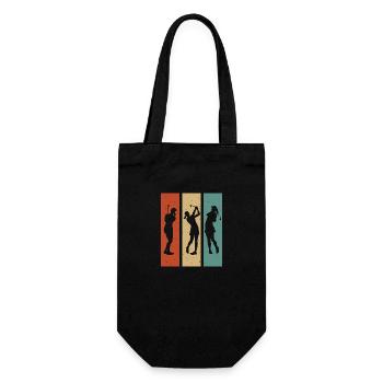 Golf Golfer Women Gift Wife Saying Girl - Gift Bag for Bottles - black - Front