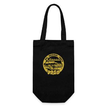 66th Birthday - Classic Musclecar 03/1959 - Gift Bag for Bottles - black - Front