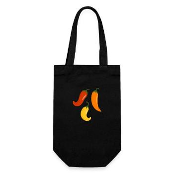 chili peppers - Gift Bag for Bottles - black - Front