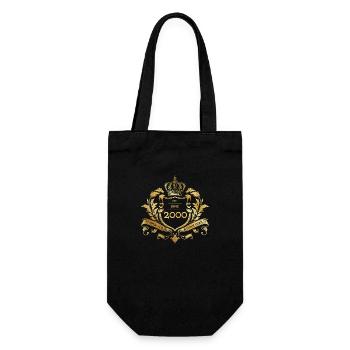 25. Geburtstag Semper Verum - Established 06/2000 - Geschenkbeutel für Flaschen - Schwarz - Vorne