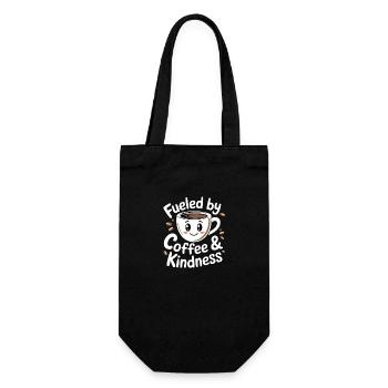 Funny Coffee Lover Fueled by Coffee And Kindness - Gift Bag for Bottles - black - Front