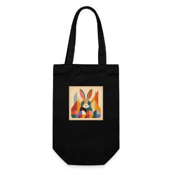 Osterhase No.09 - Geschenkbeutel für Flaschen - Schwarz - Vorne