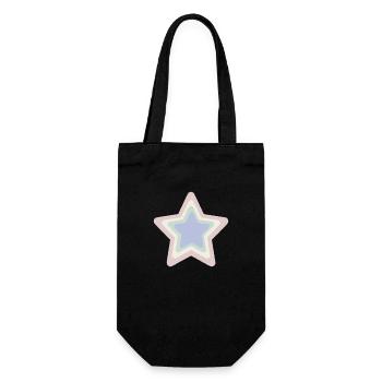 Star - Gift Bag for Bottles - black - Front