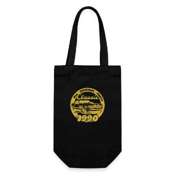 35. Geburtstag - Klassiker Musclecar 06/1990 - Geschenkbeutel für Flaschen - Schwarz - Vorne