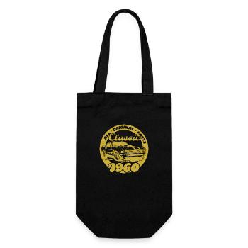 65th Birthday - Classic Musclecar 06/1960 - Gift Bag for Bottles - black - Front