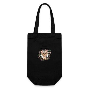 Leidenschaft für Hundekunst (liebenswerter kleiner Gott) - Geschenkbeutel für Flaschen - Schwarz - Vorne