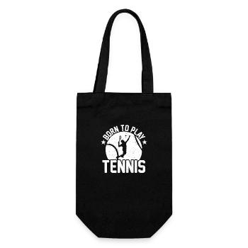 Tennis Lover Tennisspieler Sport Spruch Geschenk - Geschenkbeutel für Flaschen - Schwarz - Vorne
