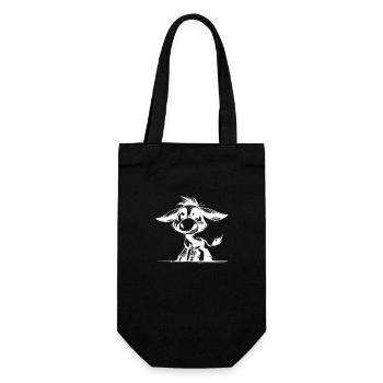 Câlin bébé âne dessin au crayon drôle - Sac à bouteille - noir - Devant