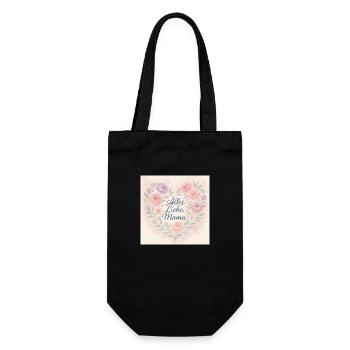 Mother's Day is the day. - Gift Bag for Bottles - black - Front