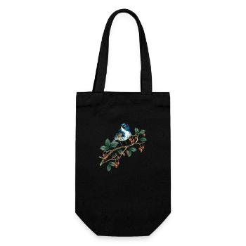 Colorful bird - Gift Bag for Bottles - black - Front