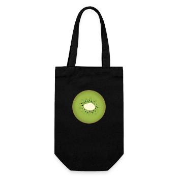 Kiwi Slice - Gift Bag for Bottles - black - Front