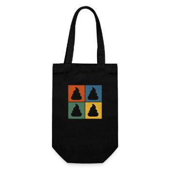 Pop Art – bunt & ironisch - Geschenkbeutel für Flaschen - Schwarz - Vorne