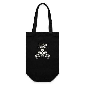 Push Yourself Bear - Gift Bag for Bottles - black - Front
