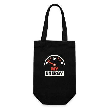 Running on Empty Funny Low Energy Mood - Gift Bag for Bottles - black - Front