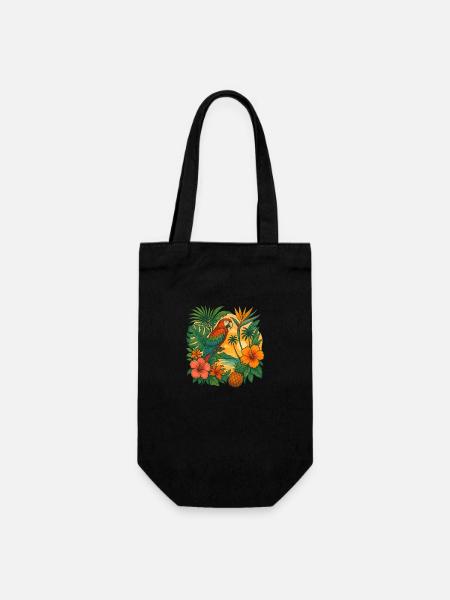 Tropical Collage - Sac à bouteille - noir