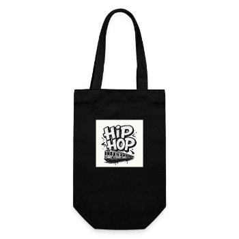 HipHop Lettering with Train - Geschenkbeutel für Flaschen - Schwarz - Vorne
