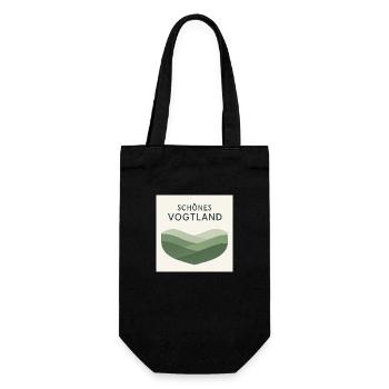 Schönes Vogtland – Naturverbundenes T-Shirt Design - Geschenkbeutel für Flaschen - Schwarz - Vorne